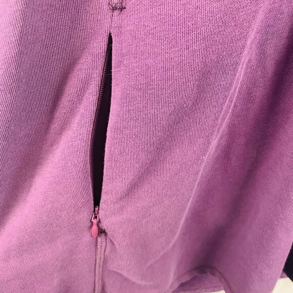 Soft Surroundings Purple Half Zip High Collar Pullover Size Large - Picture 2 of 8